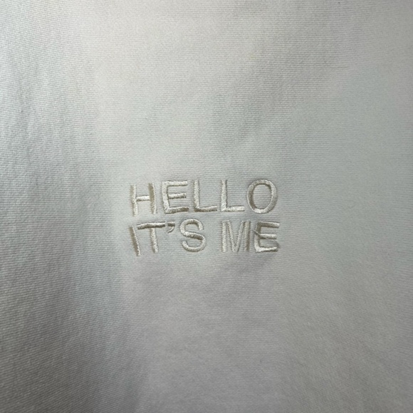 Adele Official Merch Hello Its Me Fleece Sweatshirt Crewneck Bone White Tour XXL - Picture 4 of 15